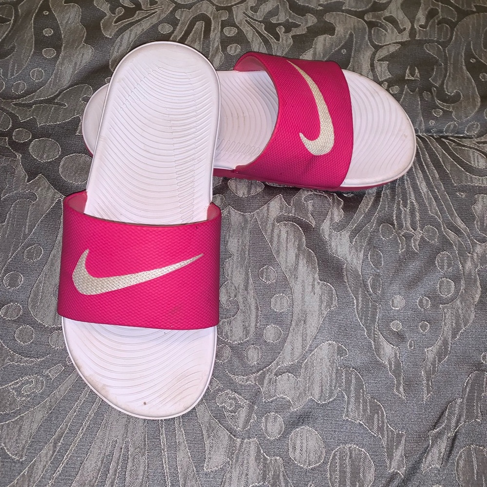 Pink Nike Slides